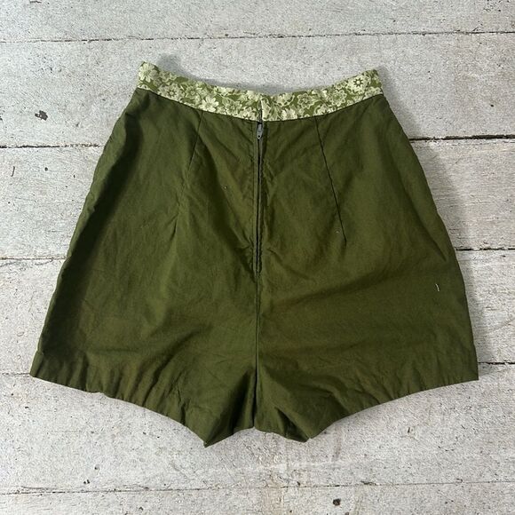 Vintage 50s/60s Floral Peplum And High Rise Short Set - Picture 5 of 10
